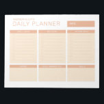 Simple Modern Professional Daily Planner Notepad<br><div class="desc">Write your daily tasks,  schedules and appointment with this cool and simple daily planner in peach colour scheme. Perfect as a gift for a friend,  colleague,  co-employee or classmate.</div>