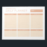 Simple Modern Professional Daily Planner Notepad<br><div class="desc">Write your daily tasks,  schedules and appointment with this cool and simple daily planner in peach colour scheme. Perfect as a gift for a friend,  colleague,  co-employee or classmate.</div>