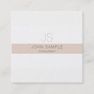 Simple Modern Professional Elegant Colours Square Business Card