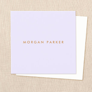 Simple Modern Professional Lavender Square Business Card