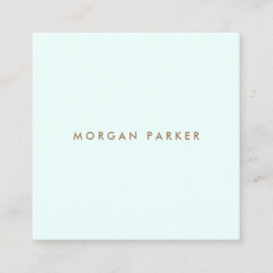 Simple Modern Professional Light Blue  Square Business Card