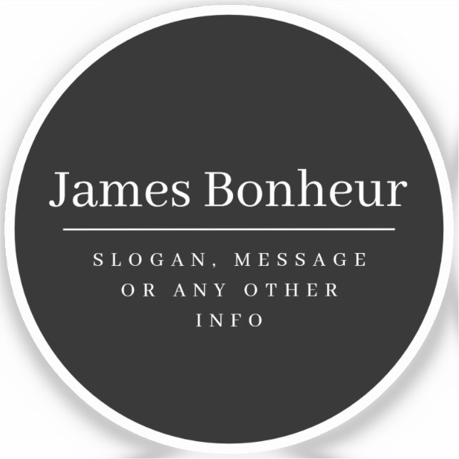 Simple Modern Professional Name | Black (Front)