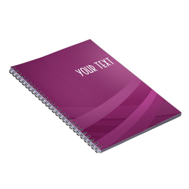 Simple Modern Purple Lilac Wave Notebook (Right Side)