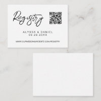 Simple Modern QR code wedding registry custom