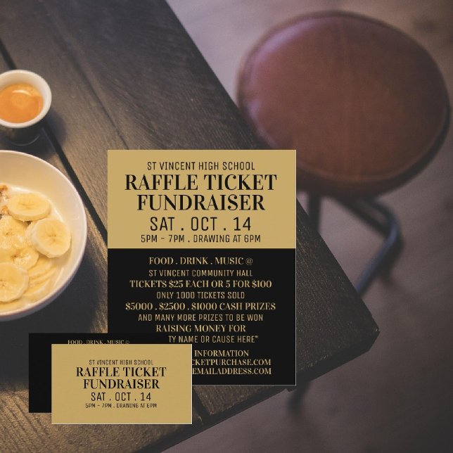 Simple & Modern, Raffle Ticket Fundraiser Event Flyer (Creator Uploaded)