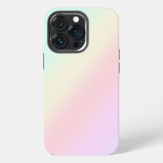Simple Modern Rainbow colourful gradient Watercolo iPhone Case (Back)