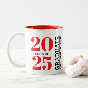 Simple Modern RED Graduation Ceramic Mug