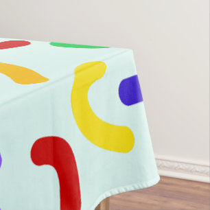 Simple Modern red green Sprinkle birthday party Tablecloth