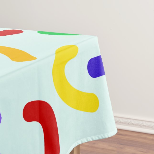 Simple Modern red green Sprinkle  birthday party Tablecloth (In Situ)