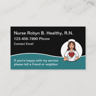 Simple Modern Registered Nurse Business Card