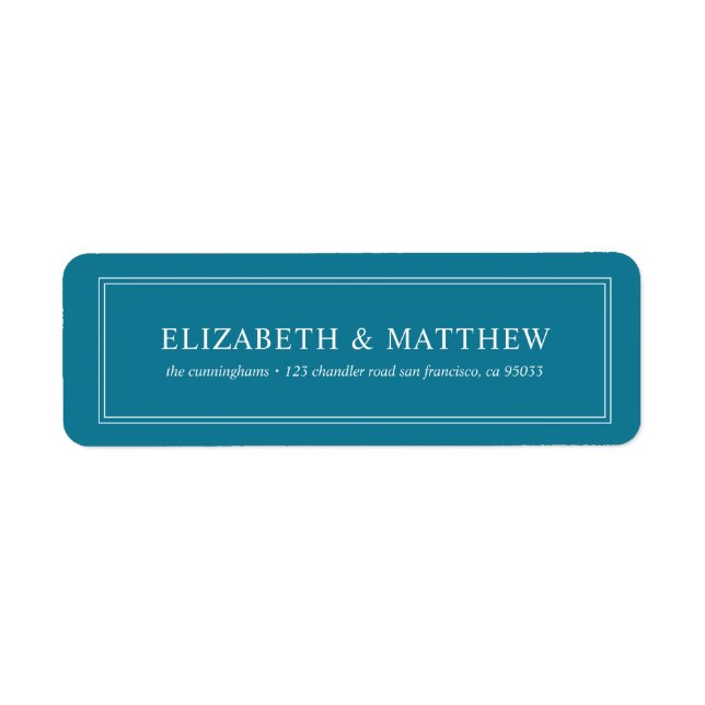 Simple Modern Return Address (Front)