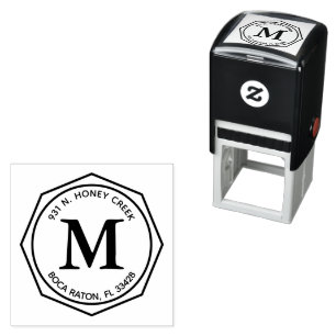 Simple Modern Return Address Clean Custom Design Self-inking Stamp