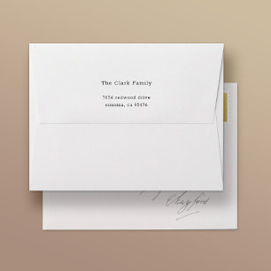 Simple Modern Return Address  Envelope