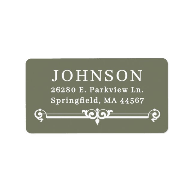 Simple Modern Return Address Labels (Front)