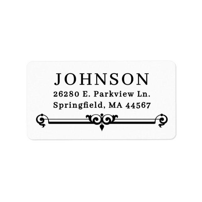 Simple Modern Return Address Labels (Front)
