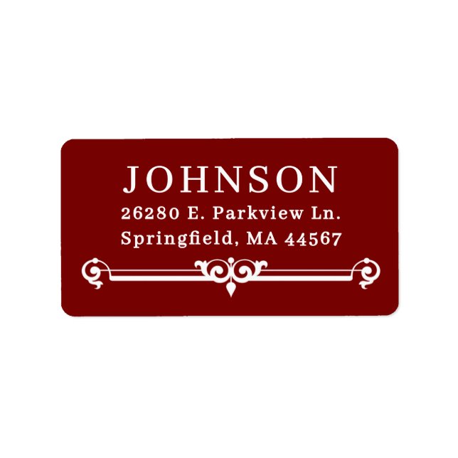 Simple Modern Return Address Labels (Front)