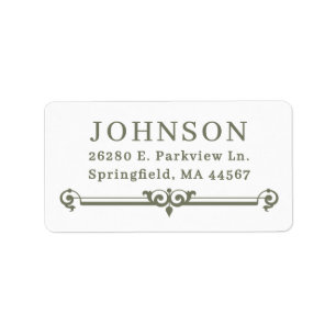 Simple Modern Return Address Labels