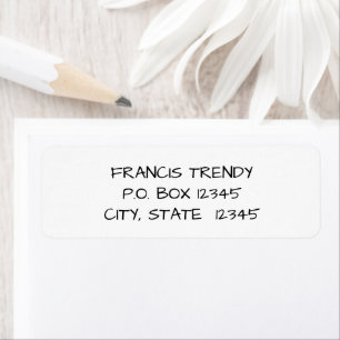 Simple Modern Return Address Labels