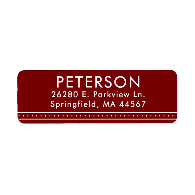 Simple Modern Return Address Labels (Front)