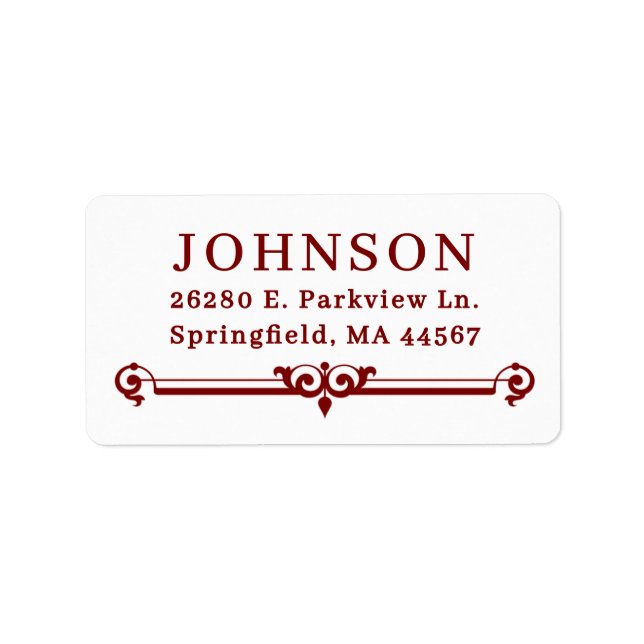 Simple Modern Return Address Labels (Front)