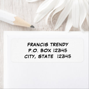 Simple Modern Return Address Labels