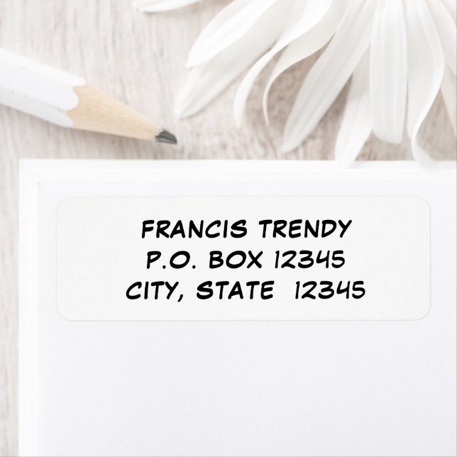 Simple Modern Return Address Labels (Insitu)