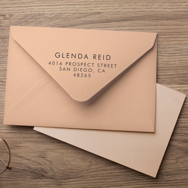 Simple Modern Return Address Minimalist Rubber Stamp (Creator Uploaded)