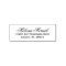 Simple Modern Return Address Rubber Stamp