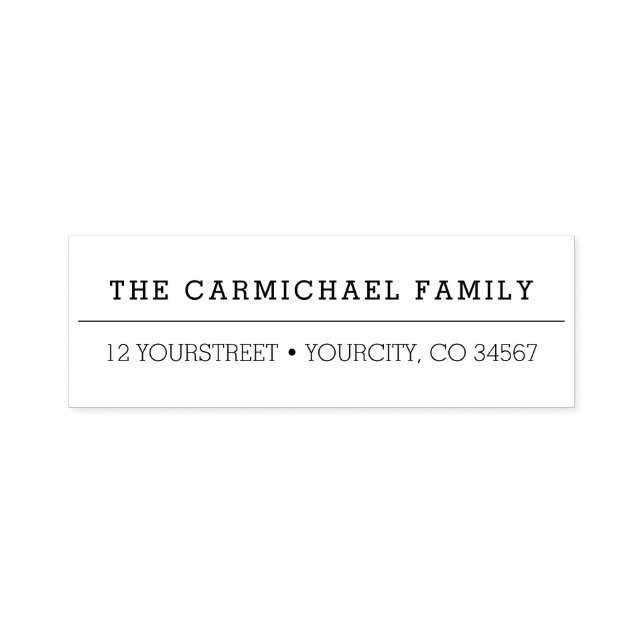 Simple Modern Return Address Self-Inking Stamp (Design)