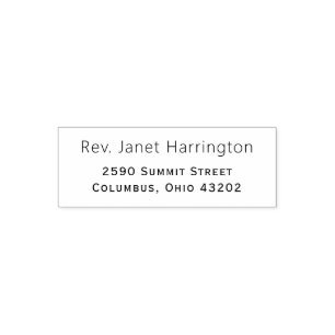 Simple Modern Return Address  Self-inking Stamp