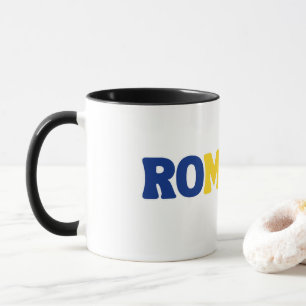 Simple Modern Romania National Flag Apparel Mug