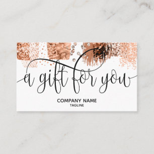 Simple & Modern Rose Gold Certificate Gift Card
