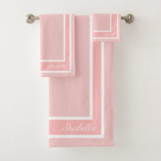 Simple Modern Rose Quartz Bath Towel Set (Insitu)