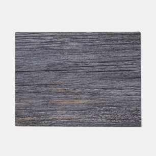 Simple Modern Rustic Grey Wood Grain Farm House Doormat