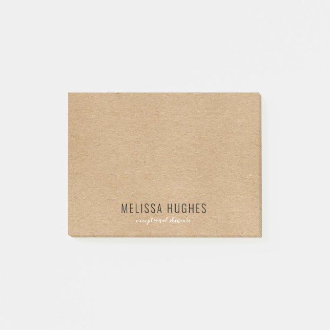 Simple Modern Rustic Kraft Boho Post-it Notes (Front)