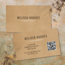 Simple Modern Rustic Kraft QR Code