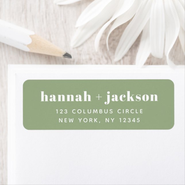 Simple Modern Sage Green Return Address (Insitu)