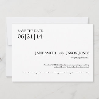 Simple & Modern Save the Date Invitation