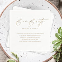 Simple Modern Script Calligraphy Fun Facts Wedding