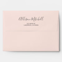 Simple Modern Script Calligraphy Return Address