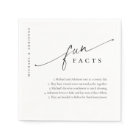 Simple Modern Script Fun Facts Wedding