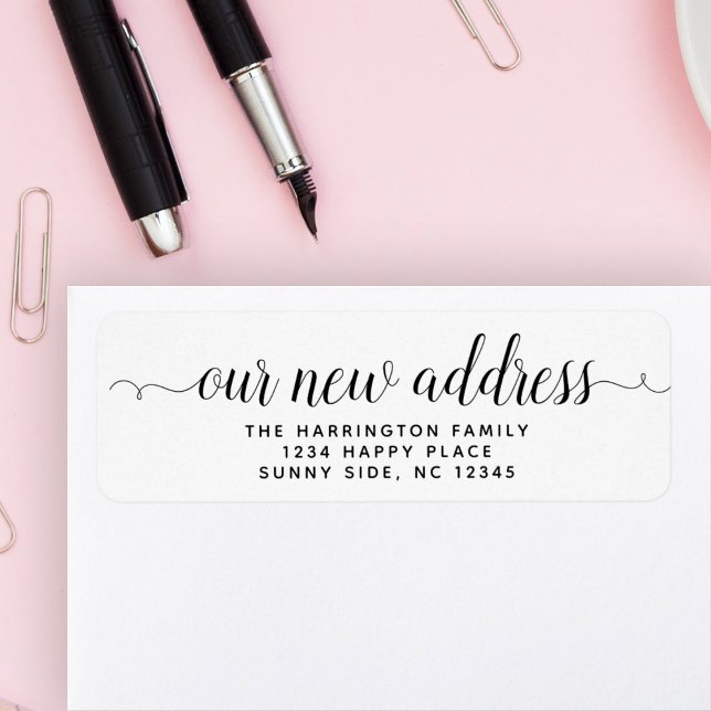 Simple Modern Script Moving Stationery New Address (Creator Uploaded)