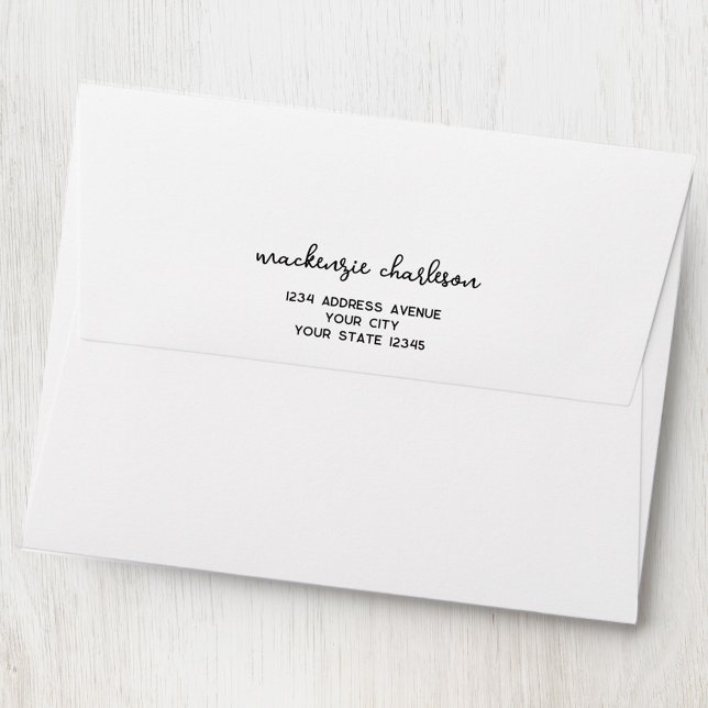 Simple Modern Script Personalized Address Envelope (Custom modern script name and simple font address personalized envelope)