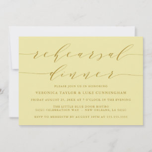 SIMPLE MODERN SCRIPT   REHEARSAL DINNER INVITATION