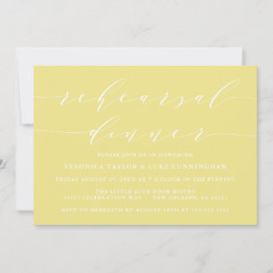 SIMPLE MODERN SCRIPT REHEARSAL DINNER INVITATION