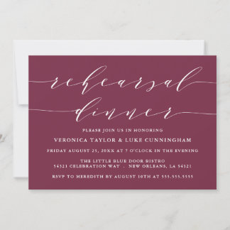 SIMPLE MODERN SCRIPT | REHEARSAL DINNER INVITATION