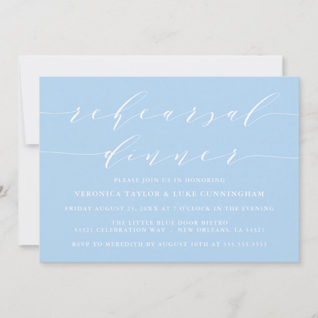 SIMPLE MODERN SCRIPT | REHEARSAL DINNER INVITATION (Front)