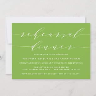 SIMPLE MODERN SCRIPT REHEARSAL DINNER INVITATION