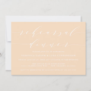 SIMPLE MODERN SCRIPT   REHEARSAL DINNER INVITATION