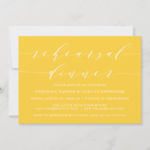 SIMPLE MODERN SCRIPT   REHEARSAL DINNER INVITATION